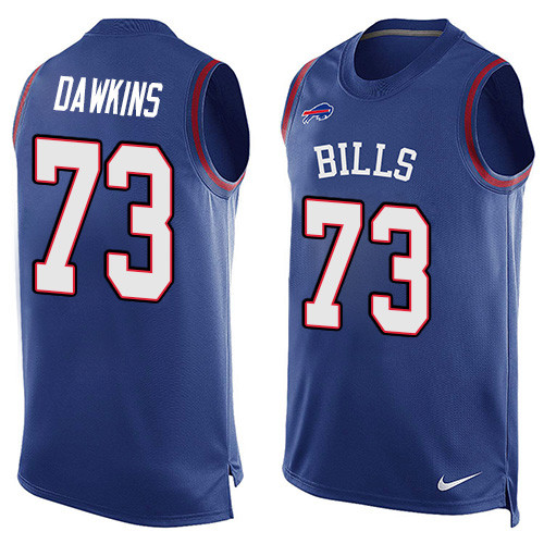 Men's Nike Buffalo Bills #73 Dion Dawkins Limited Royal Blue Player Name & Number Tank Top NFL Jersey