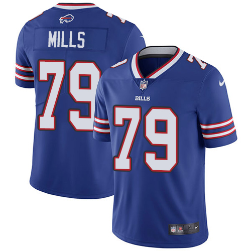 Men's Nike Buffalo Bills #79 Jordan Mills Royal Blue Team Color Vapor Untouchable Limited Player NFL Jersey