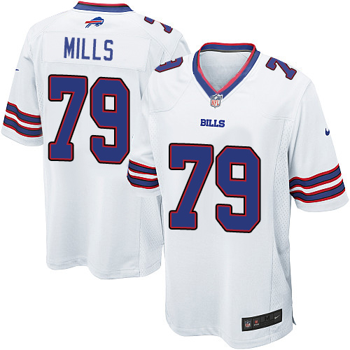 Men's Nike Buffalo Bills #79 Jordan Mills Game White NFL Jersey