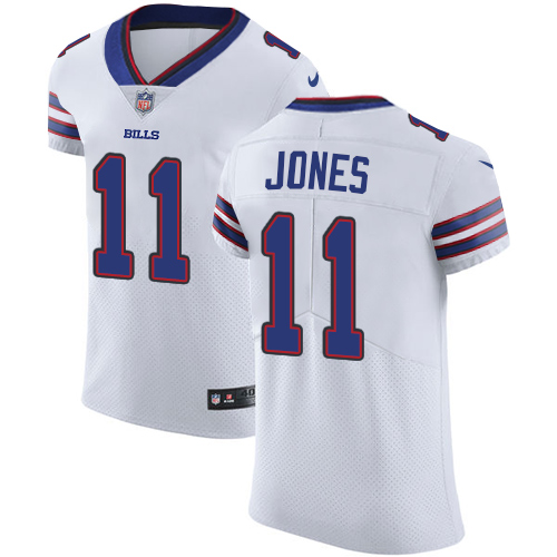 Men's Nike Buffalo Bills #11 Zay Jones Elite White NFL Jersey