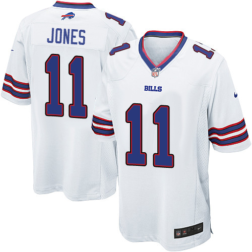 Men's Nike Buffalo Bills #11 Zay Jones Game White NFL Jersey