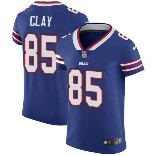 Men's Nike Buffalo Bills #85 Charles Clay Elite Royal Blue Team Color NFL Jersey