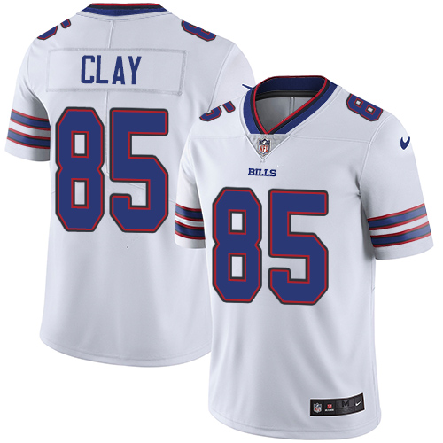 Men's Nike Buffalo Bills #85 Charles Clay White Vapor Untouchable Limited Player NFL Jersey
