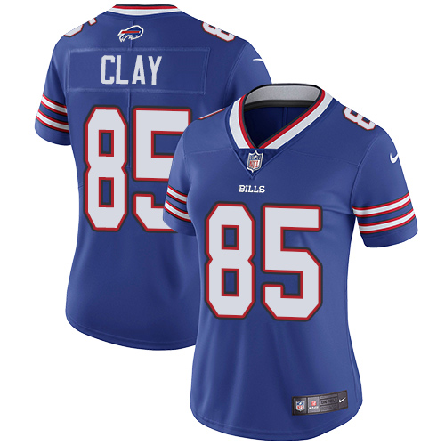 Women's Nike Buffalo Bills #85 Charles Clay Royal Blue Team Color Vapor Untouchable Elite Player NFL Jersey