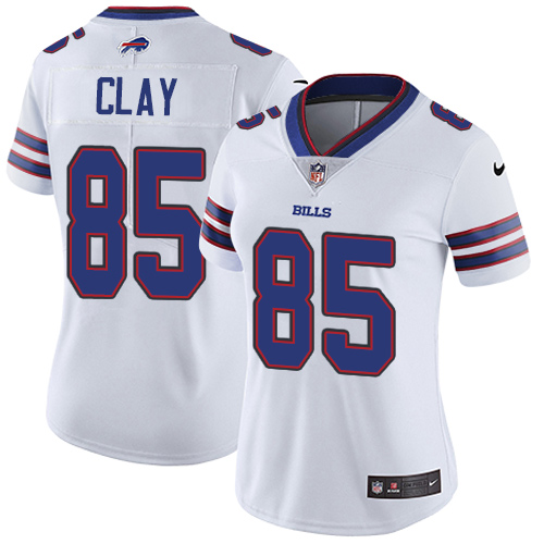 Women's Nike Buffalo Bills #85 Charles Clay White Vapor Untouchable Limited Player NFL Jersey