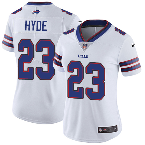 Women's Nike Buffalo Bills #23 Micah Hyde White Vapor Untouchable Elite Player NFL Jersey