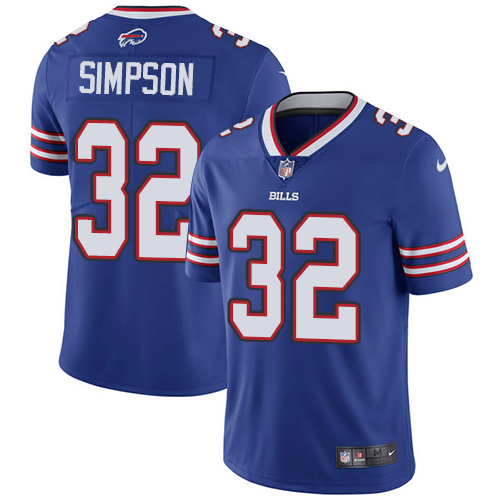Men's Nike Buffalo Bills #32 O. J. Simpson Royal Blue Team Color Vapor Untouchable Limited Player NFL Jersey