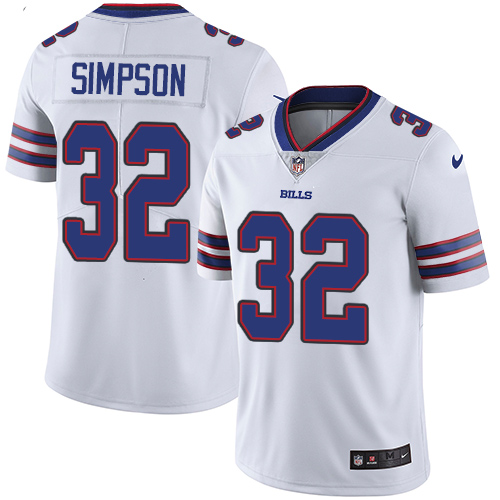 Men's Nike Buffalo Bills #32 O. J. Simpson White Vapor Untouchable Limited Player NFL Jersey