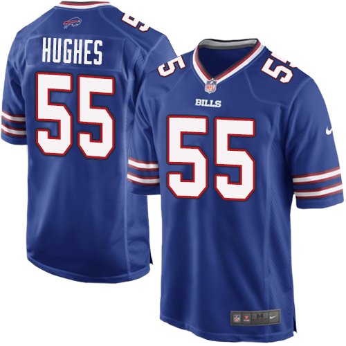 Men's Nike Buffalo Bills #55 Jerry Hughes Game Royal Blue Team Color NFL Jersey
