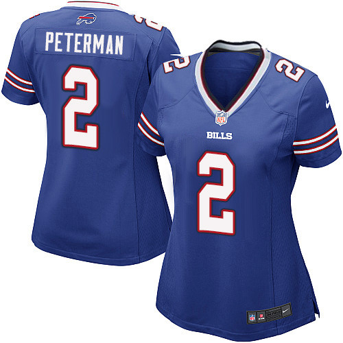 Women's Nike Buffalo Bills #2 Nathan Peterman Game Royal Blue Team Color NFL Jersey