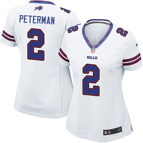 Women's Nike Buffalo Bills #2 Nathan Peterman Game White NFL Jersey