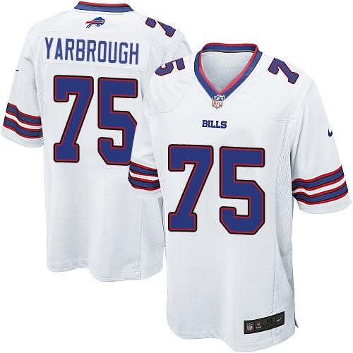 Men's Nike Buffalo Bills #75 Eddie Yarbrough Game White NFL Jersey
