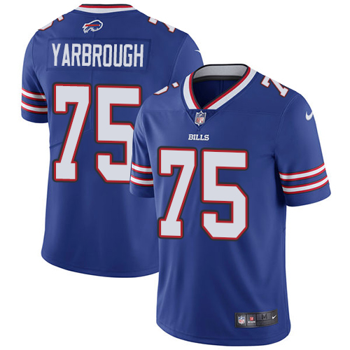 Youth Nike Buffalo Bills #75 Eddie Yarbrough Royal Blue Team Color Vapor Untouchable Limited Player NFL Jersey
