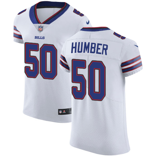 Men's Nike Buffalo Bills #50 Ramon Humber Elite White NFL Jersey