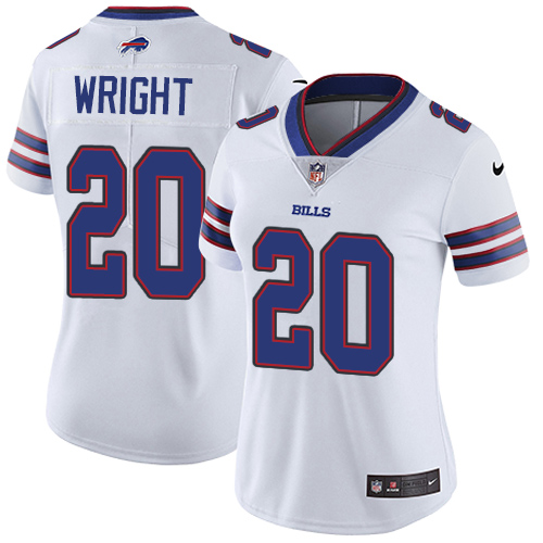 Women's Nike Buffalo Bills #20 Shareece Wright White Vapor Untouchable Limited Player NFL Jersey