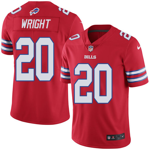 Men's Nike Buffalo Bills #20 Shareece Wright Elite Red Rush Vapor Untouchable NFL Jersey