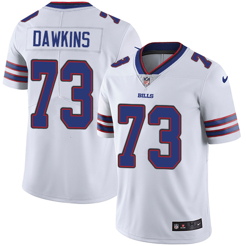 Men's Nike Buffalo Bills #73 Dion Dawkins White Vapor Untouchable Limited Player NFL Jersey