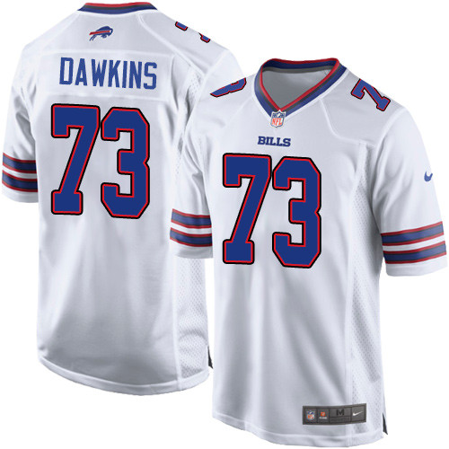 Men's Nike Buffalo Bills #73 Dion Dawkins Game White NFL Jersey