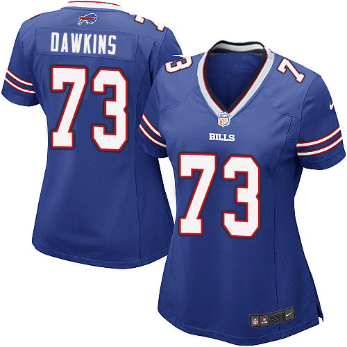 Women's Nike Buffalo Bills #73 Dion Dawkins Game Royal Blue Team Color NFL Jersey