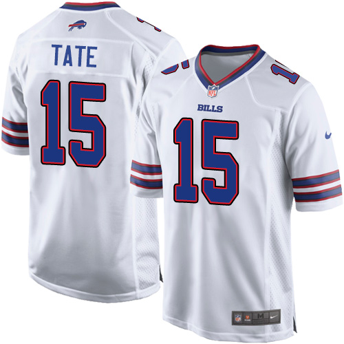 Men's Nike Buffalo Bills #15 Brandon Tate Game White NFL Jersey