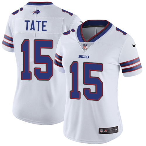 Women's Nike Buffalo Bills #15 Brandon Tate White Vapor Untouchable Elite Player NFL Jersey