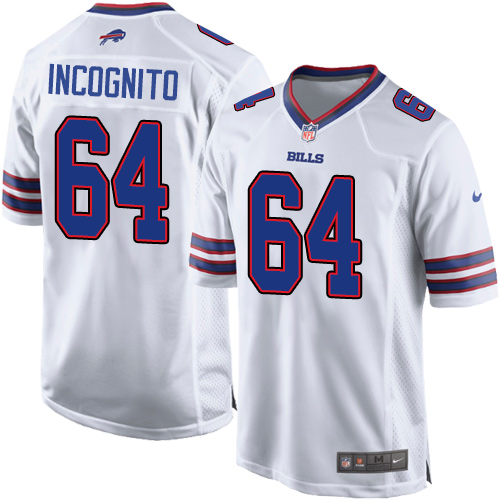 Men's Nike Buffalo Bills #64 Richie Incognito Game White NFL Jersey