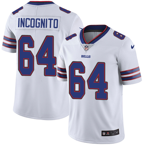 Youth Nike Buffalo Bills #64 Richie Incognito White Vapor Untouchable Elite Player NFL Jersey