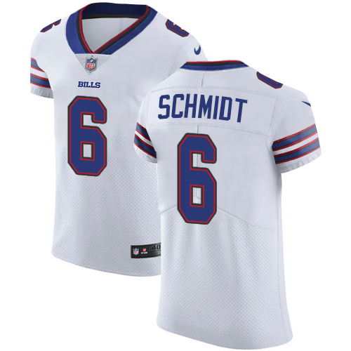 Men's Nike Buffalo Bills #6 Colton Schmidt Elite White NFL Jersey