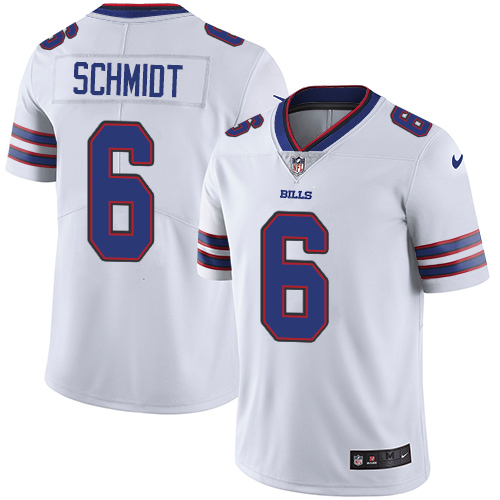 Men's Nike Buffalo Bills #6 Colton Schmidt White Vapor Untouchable Limited Player NFL Jersey