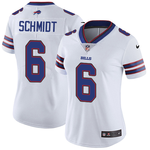 Women's Nike Buffalo Bills #6 Colton Schmidt White Vapor Untouchable Elite Player NFL Jersey
