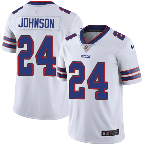 Youth Nike Buffalo Bills #24 Leonard Johnson White Vapor Untouchable Elite Player NFL Jersey