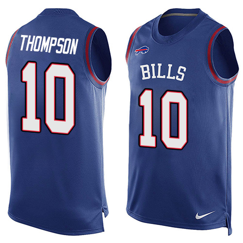 Men's Nike Buffalo Bills #10 Deonte Thompson Limited Royal Blue Player Name & Number Tank Top NFL Jersey
