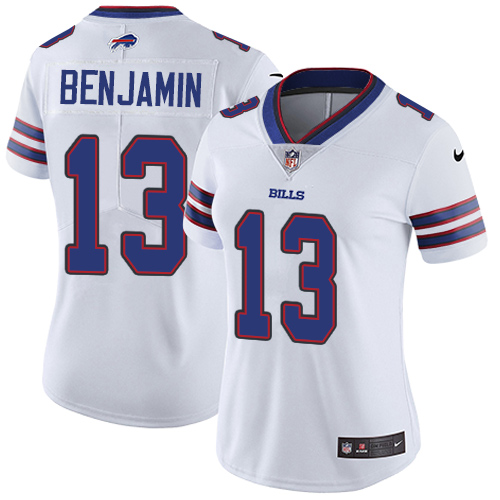 Women's Nike Buffalo Bills #13 Kelvin Benjamin White Vapor Untouchable Limited Player NFL Jersey