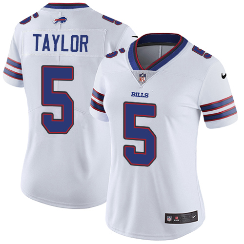 Women's Nike Buffalo Bills #5 Tyrod Taylor White Vapor Untouchable Limited Player NFL Jersey