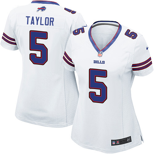 Women's Nike Buffalo Bills #5 Tyrod Taylor Game White NFL Jersey