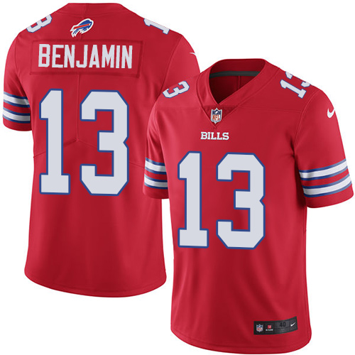 Men's Nike Buffalo Bills #13 Kelvin Benjamin Elite Red Rush Vapor Untouchable NFL Jersey