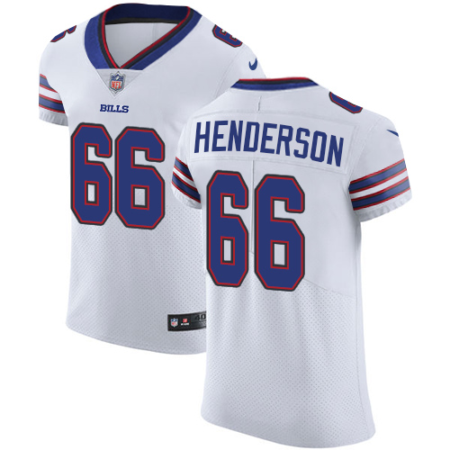 Men's Nike Buffalo Bills #66 Seantrel Henderson Elite White NFL Jersey