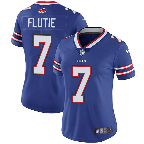 Women's Nike Buffalo Bills #7 Doug Flutie Royal Blue Team Color Vapor Untouchable Elite Player NFL Jersey