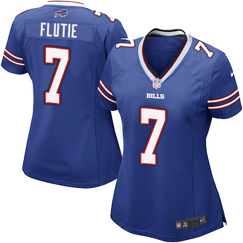 Women's Nike Buffalo Bills #7 Doug Flutie Game Royal Blue Team Color NFL Jersey