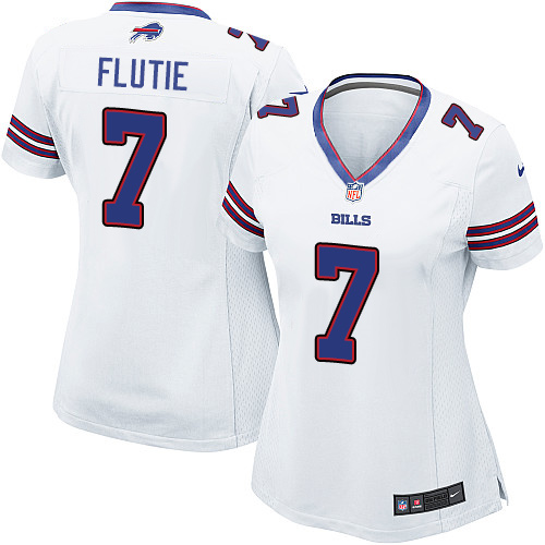 Women's Nike Buffalo Bills #7 Doug Flutie Game White NFL Jersey