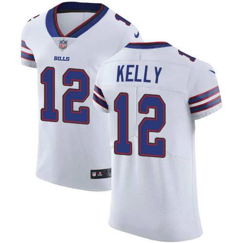 Men's Nike Buffalo Bills #12 Jim Kelly Elite White NFL Jersey