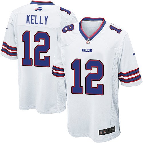 Men's Nike Buffalo Bills #12 Jim Kelly Game White NFL Jersey