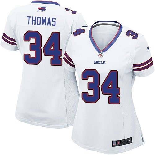 Women's Nike Buffalo Bills #34 Thurman Thomas Game White NFL Jersey