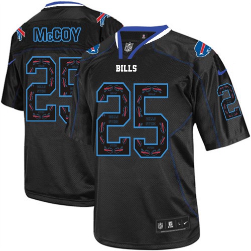 Men's Nike Buffalo Bills #25 LeSean McCoy Elite New Lights Out Black NFL Jersey
