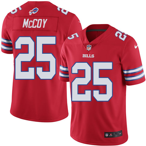 Men's Nike Buffalo Bills #25 LeSean McCoy Elite Red Rush Vapor Untouchable NFL Jersey