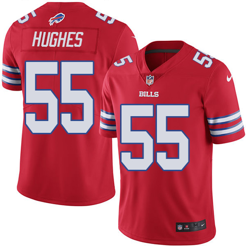 Men's Nike Buffalo Bills #55 Jerry Hughes Limited Red Rush Vapor Untouchable NFL Jersey