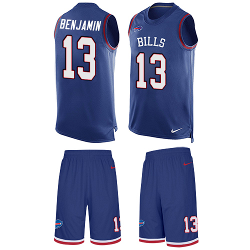 Men's Nike Buffalo Bills #13 Kelvin Benjamin Limited Royal Blue Tank Top Suit NFL Jersey