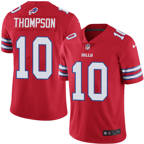 Men's Nike Buffalo Bills #10 Deonte Thompson Elite Red Rush Vapor Untouchable NFL Jersey