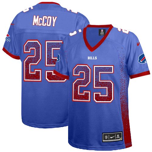 Women's Nike Buffalo Bills #25 LeSean McCoy Elite Royal Blue Drift Fashion NFL Jersey