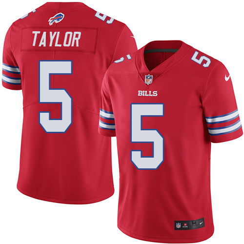 Youth Nike Buffalo Bills #5 Tyrod Taylor Elite Red Rush Vapor Untouchable NFL Jersey